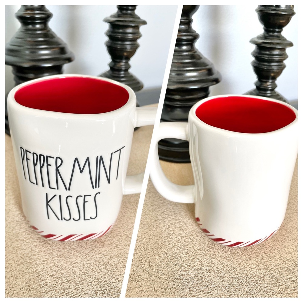 🆕Rae Dunn PEPPERMINT KISSES Ceramic Mug